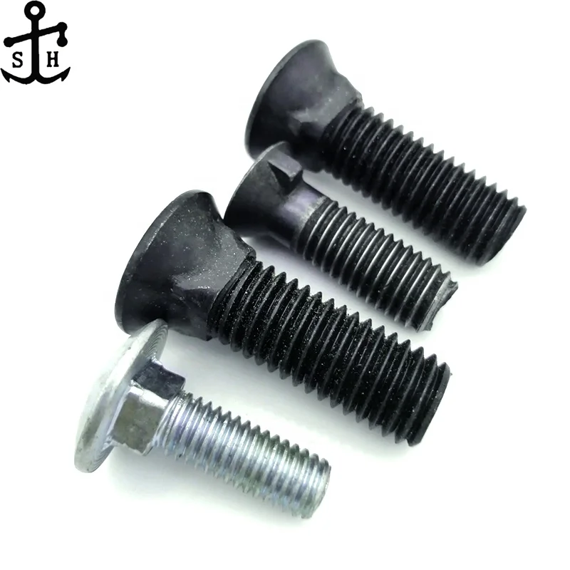 OEM ODM DIN605 DIN608 болт для каретки 8 10 9 12 класса CSK с плоской потайной головкой короткий длинный квадратным вырезом черный оцинкованный