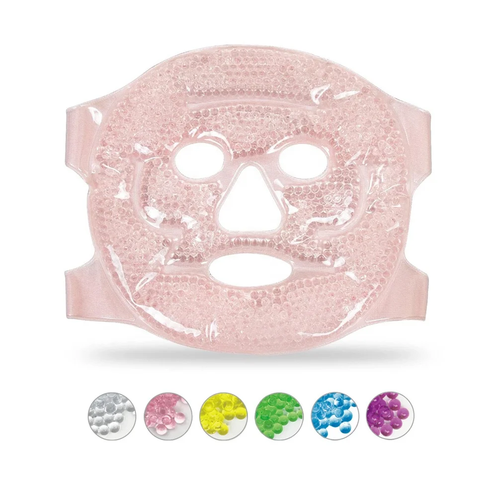 Beauty anti puffy soothing spa cold hot gel face mask compress gel face mask