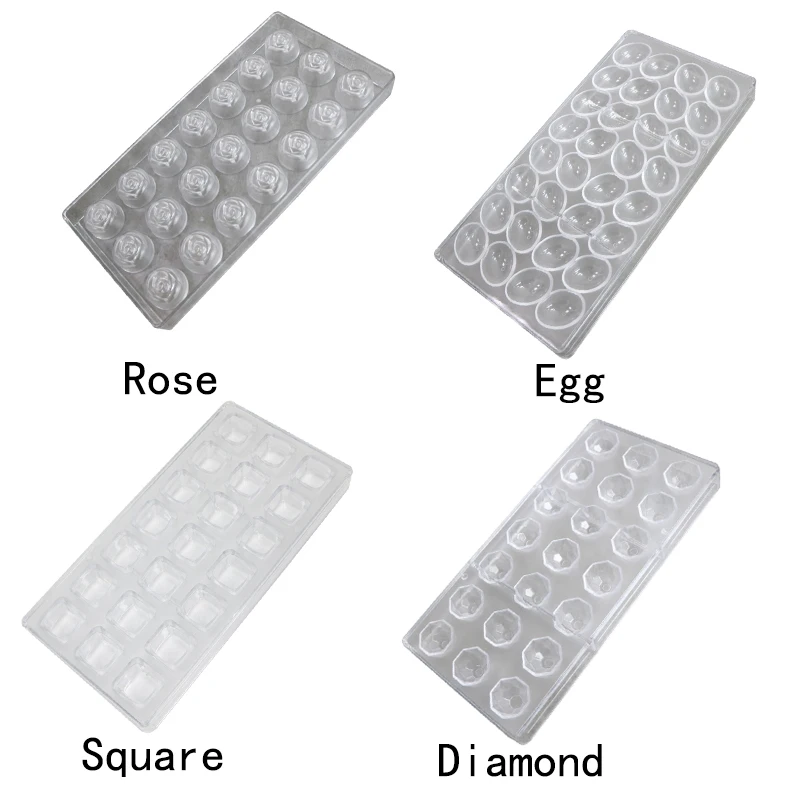 Wholesale polycarbonate mould for make chocolate candy custom plastic mold for chocolate