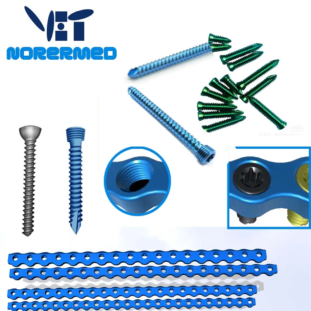 China Manufacturer Veterinary Orthopedic Titanium AO TYPE Mono axial Locking Plate Implant for Cat and dog fragment surgery