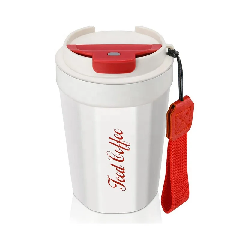 12oz reusable stainless steel vacuum insulated spill proof keeping iced coffee travel mug cup with lid for coffee, tea and beer