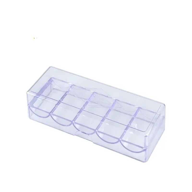 High Quality Customized Casino Capacity Suitcase Tray Poker Container Manufacturer Box 100/200pcs Acrylic Poker Chips Case
