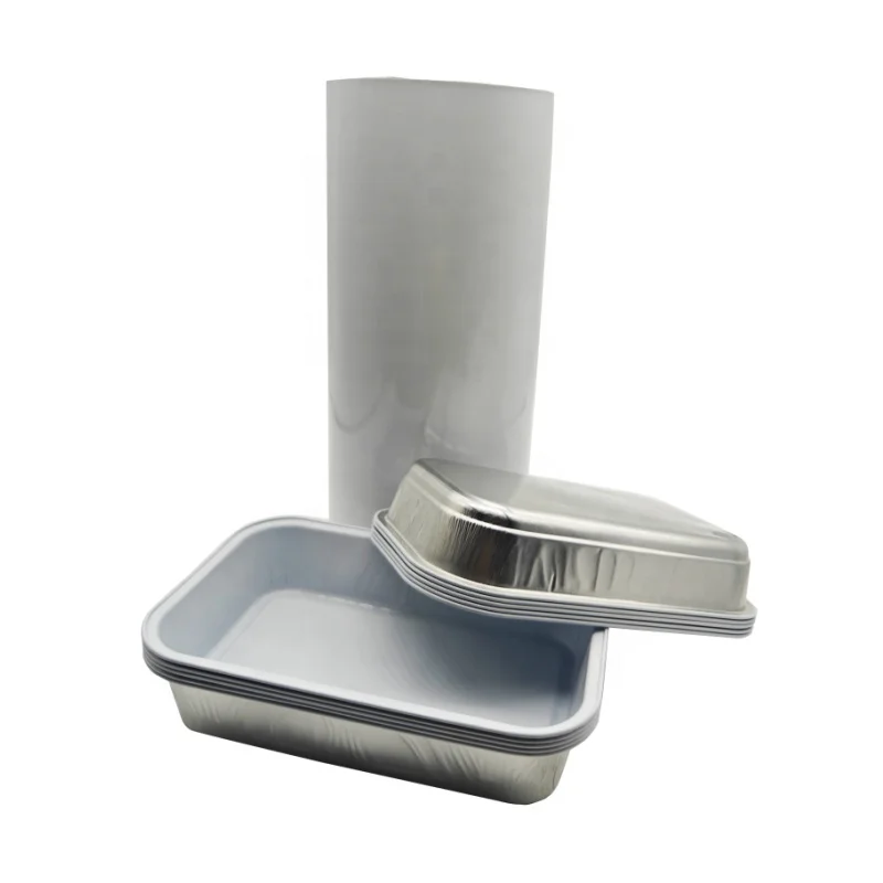 Aluminum Foil Pan Airline-Inflight Catering Disposable Tray with Lid Food Grade for Packaging for Foil Pan Containers