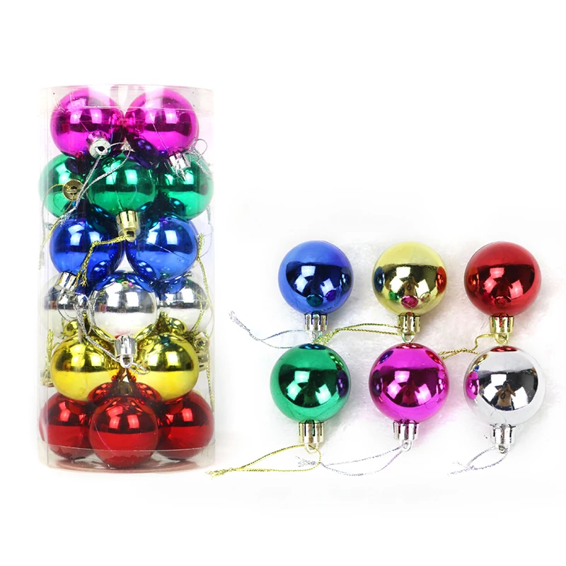 
2021 Yiwu Wholesale 4CM Custom xmas Ornament Sublimation Decoration plastic Hanging Big Elegant Christmas Ball Set For Xmas Tree 