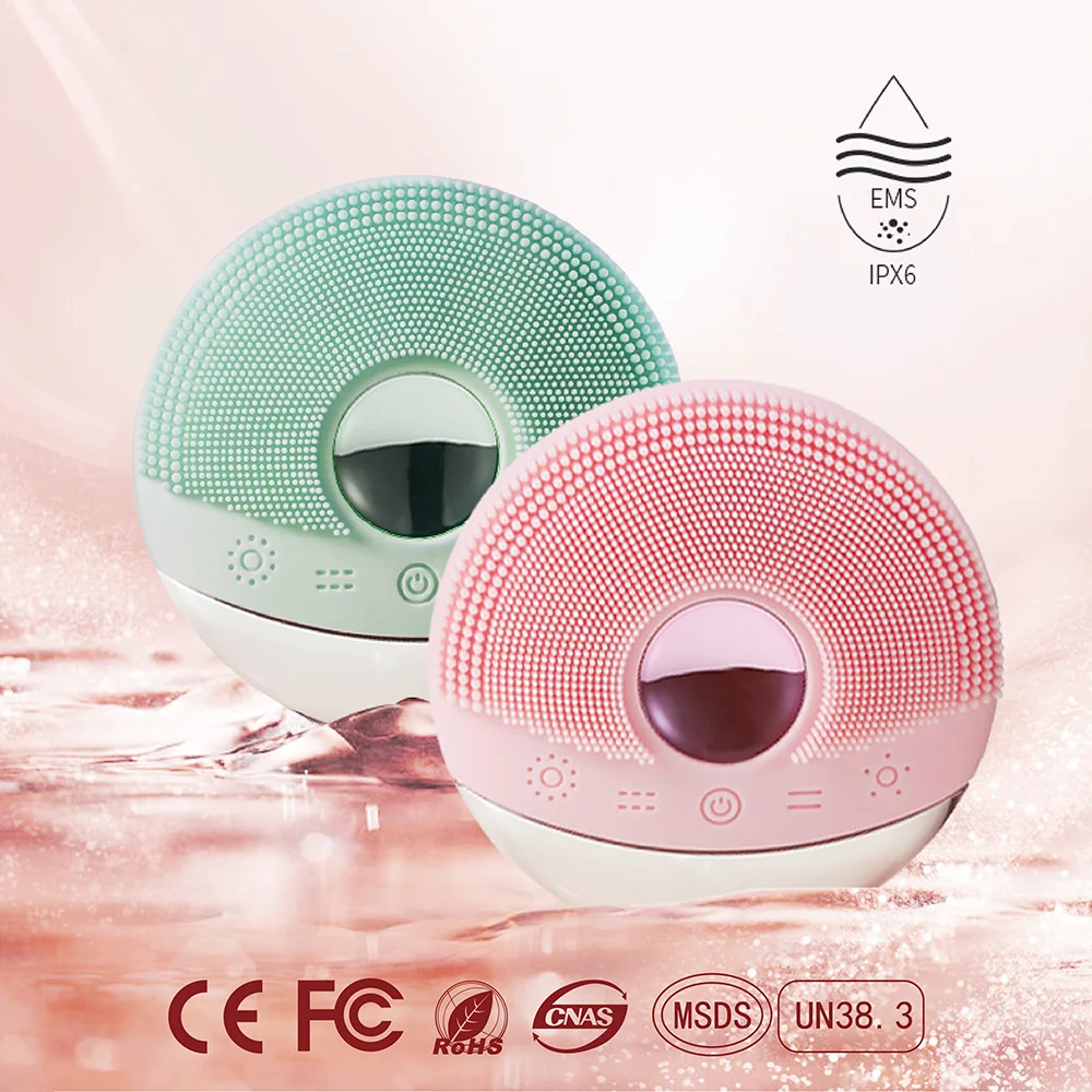 Electric Red Light Brush Dry Brushes Tools High Frequency Waterproof Cleansing Sonic With Antimicrobial Br Facial