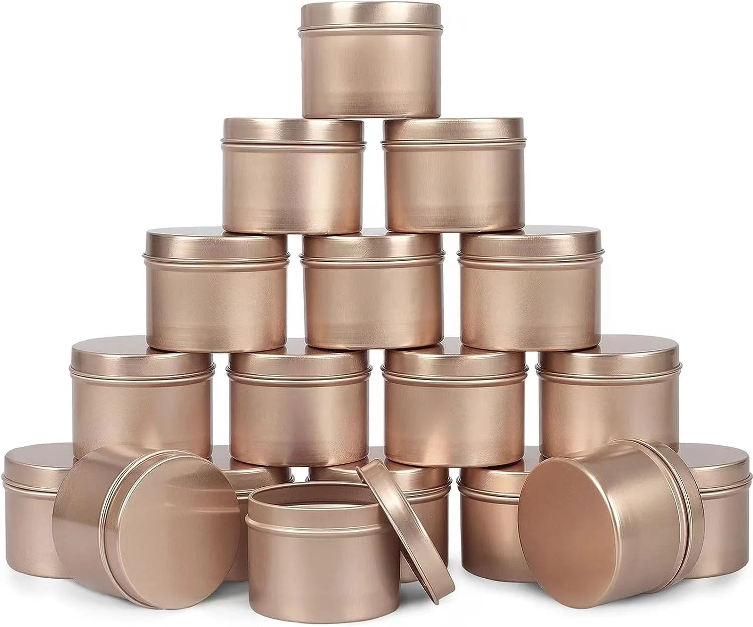 wholesale 120ml 4Oz metal round tin for christmas candle jars luxury