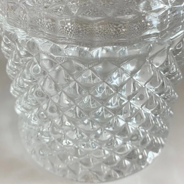 hot sale GEO cut glass jar