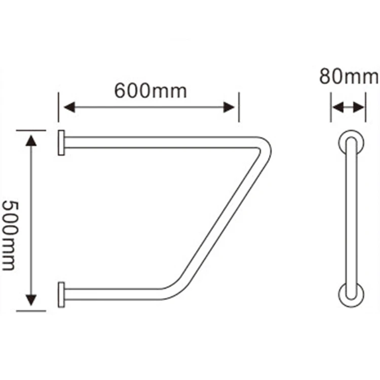 Wholesale stainless steel toilet anti-slip handrail safety handle bars bathroom grab bars for disabled elderly