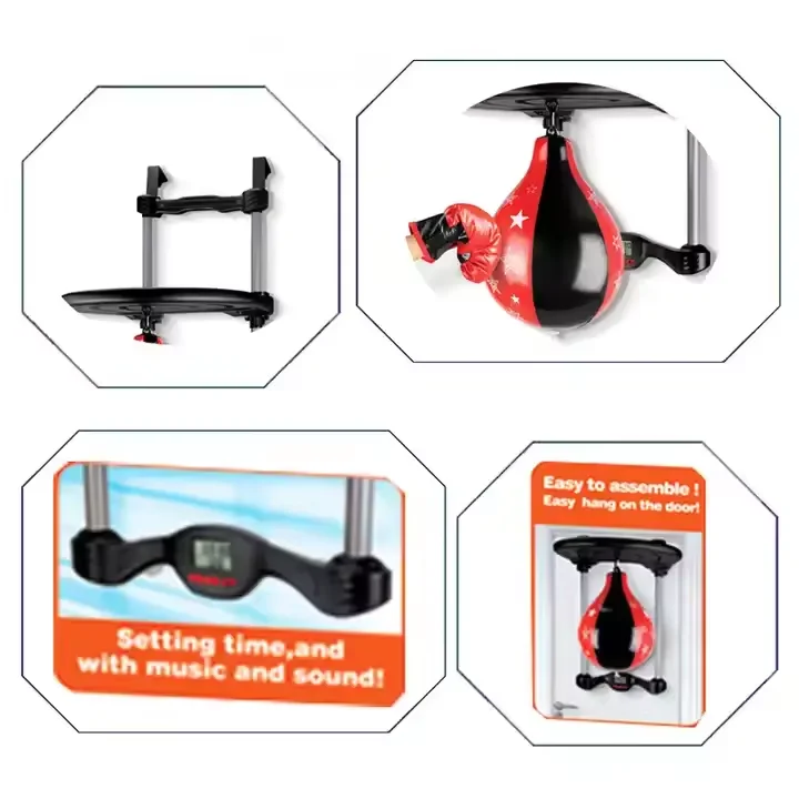 KSF Hot Sale Door Hanging Boxing Set Sport Toys And Games Boxing Speed Ball Punching Hanging With Music Boxing Children Toys