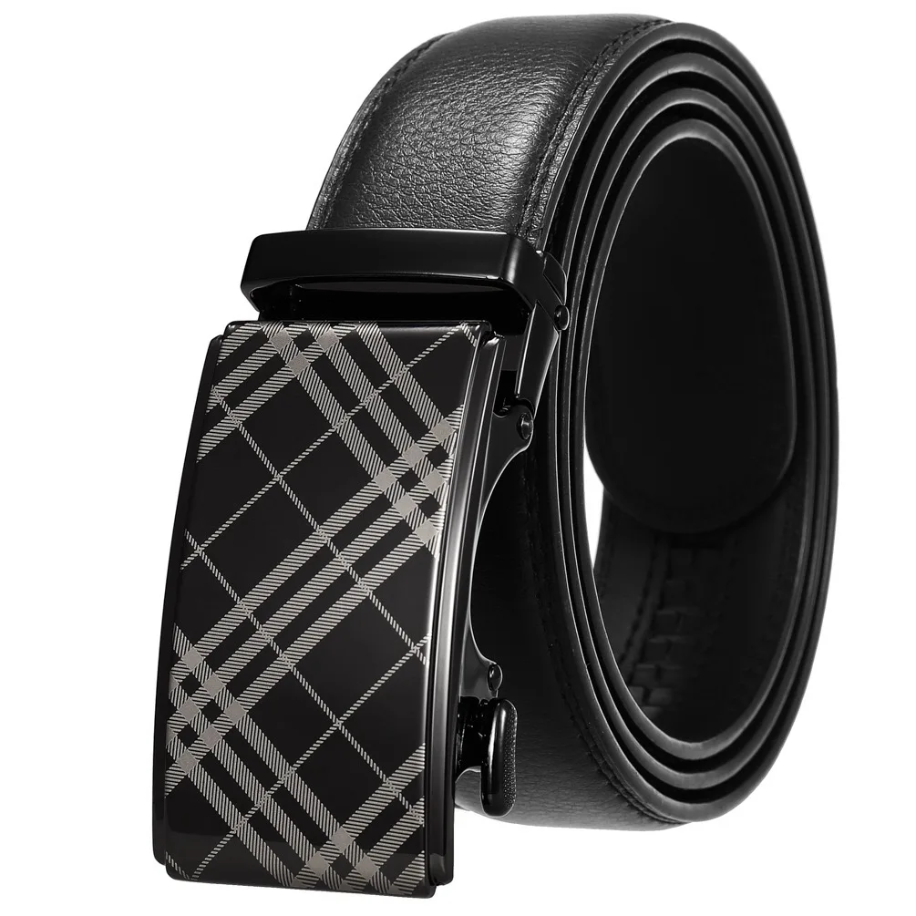 Genuine Leather Belts with Brushed Nickel Gunmetal Metal Lever Buckle Para Halterofilismo Belt Squat