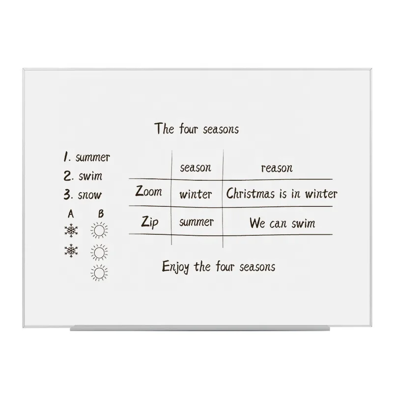 Hot Selling Modern Customized Size Magnetic Hanging Wall White Board for Marker Used