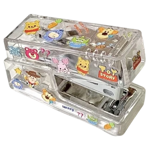 Student stationery Instagram style transparent stapler minimalist printless style medium-sized stapler