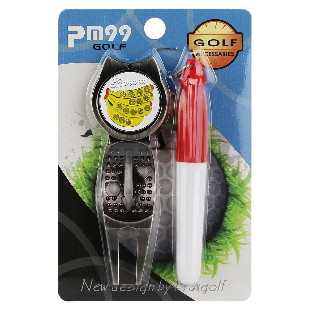 Custom Logo Metal Retractable Golf Club Repair Tools Sport Accessories for Divot Repair