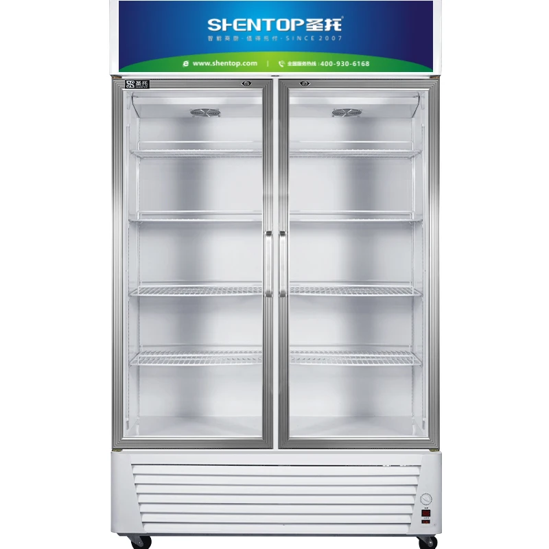 Supermarket Wholesale Display Refrigerator Glass Door Freezer Cabinets Showcase Commercial Upright Beverage Cooler For Beverages