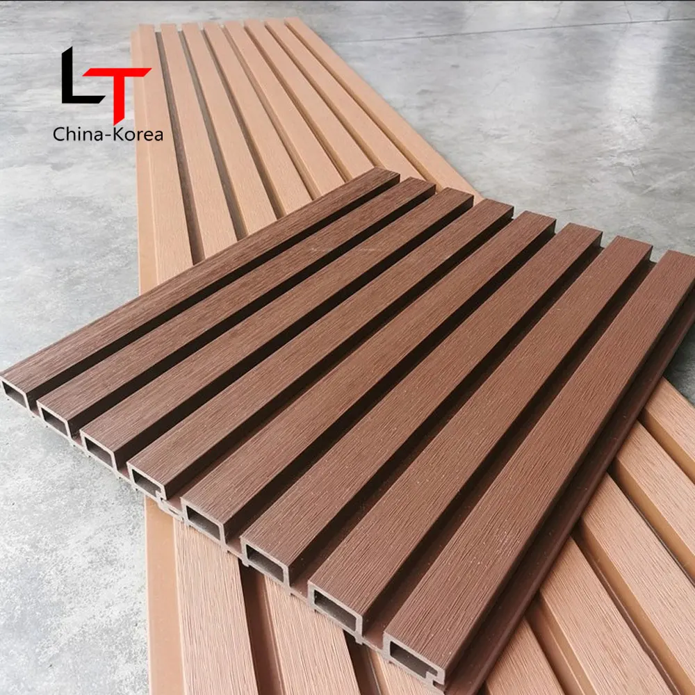 Lambrin de madera WPC Revestimiento Interior Revestimientos pared внутренняя панель ranurado стеновая