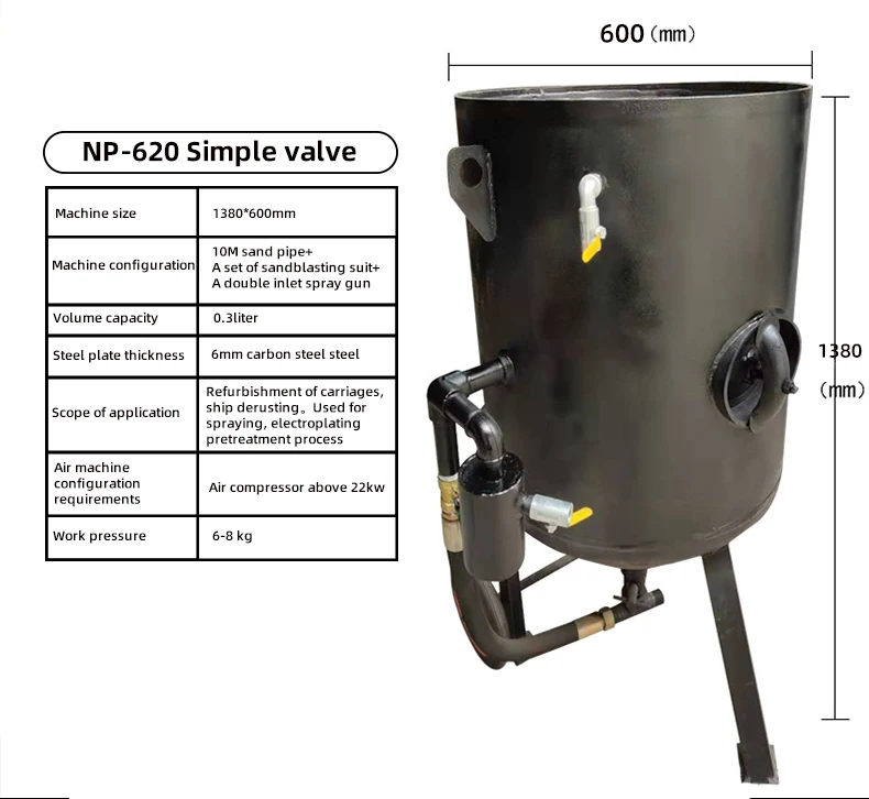 
portable mini sandblast small high pressure water plus sand blasting rust mobile pot sandblasting equipment machine for sale 