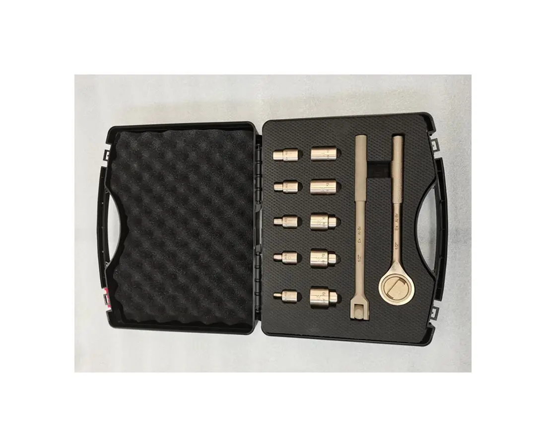 Non sparking tools Kit Aluminum bronze 12pcs set For sockets and accessories