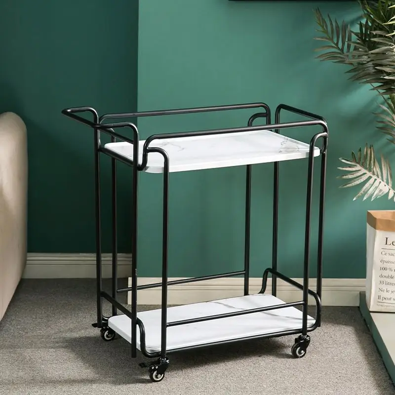 2024 New Modern Folding Bar Cart for Sale Hotel Metal Gold Luxury Wine Drinks Food Rolling Trolley