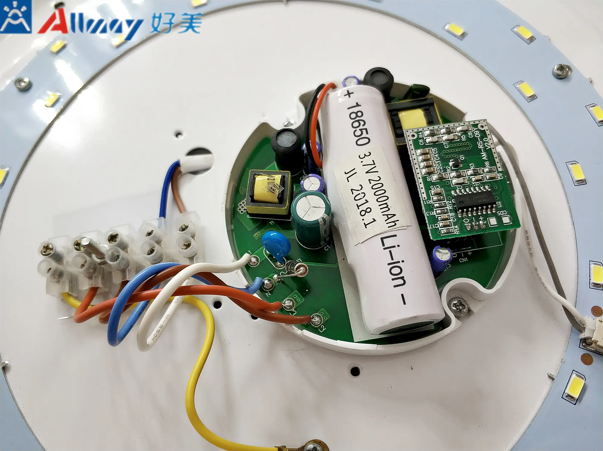 Motion Sensor Surface Mounted LED Ceiling Light with battery back up emergency 3 hours 18W