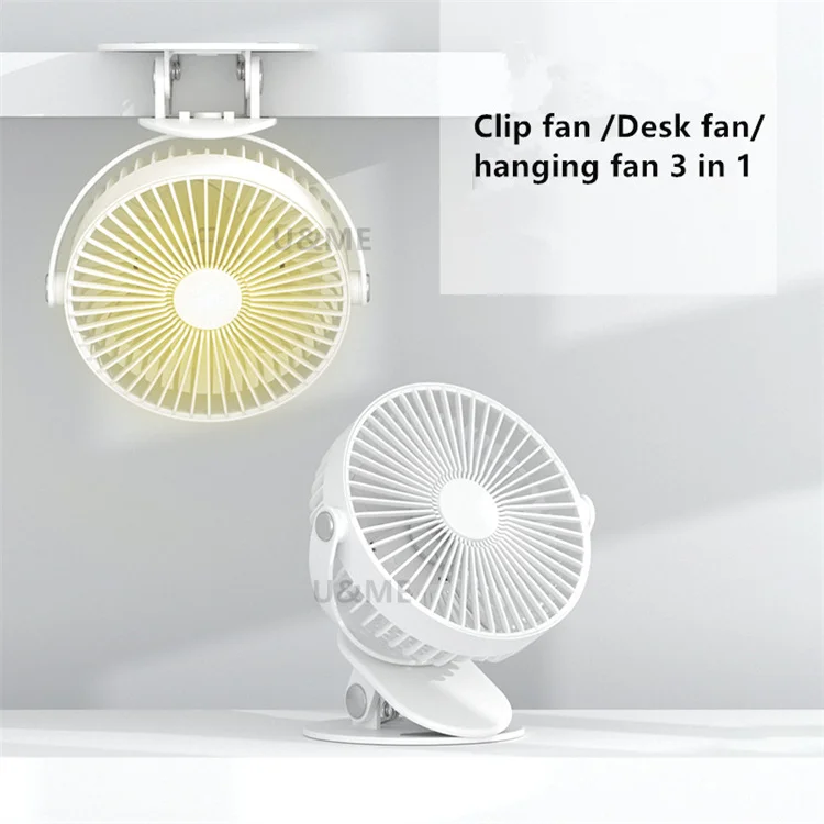 Mini Rechargeable Baby Stroller Clip Fan Usb Ventilation Desk Stand Fan Led Light Cordless Fan With Clip