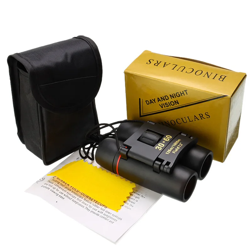 Telescope 30x60 Folding Binoculars with Low Light Night Vision for outdoor bird watching travelling hunting camping 1000m