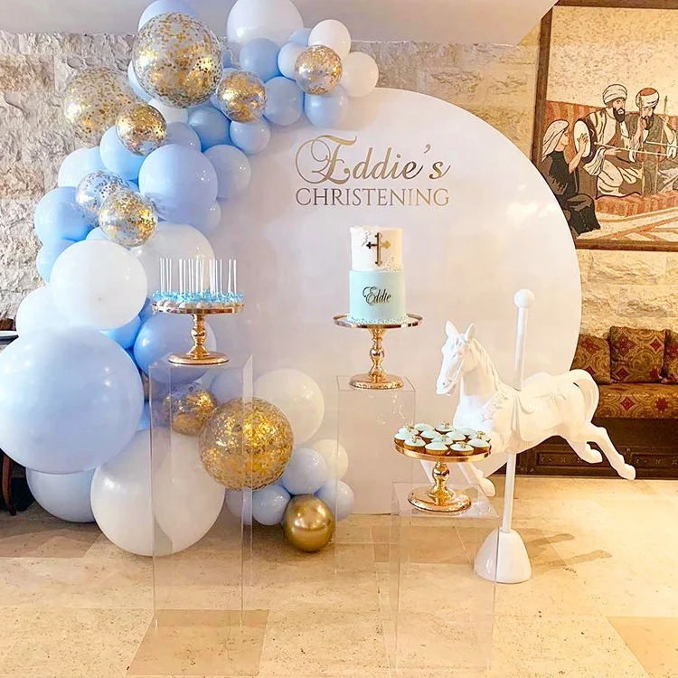 Wedding Event Supplies Party Acrylic Circle Backdrop Wall Wedding Supplies Decoration Round Acrylic Backdrop Stand Panel