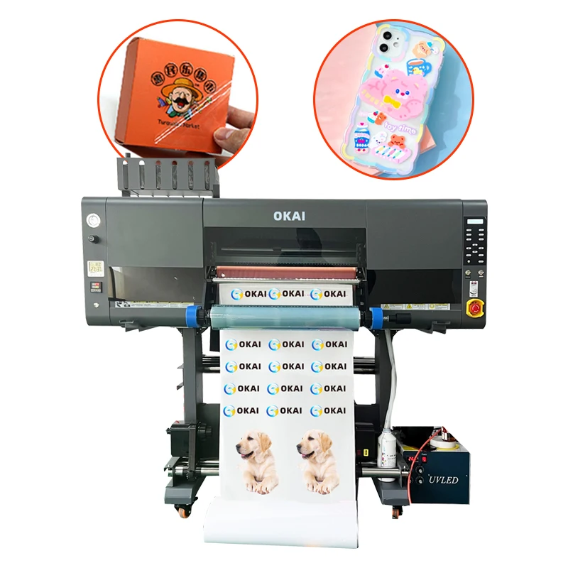 Okai High Speed Dtf Uv A1 Inkjet Printers Custom Dtf Uv Label Sticker Printer Low Price