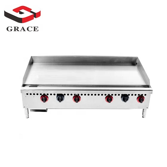 Commercial Machine Stainless Steel Flat Plate Counter Top Gas Griddle Grill