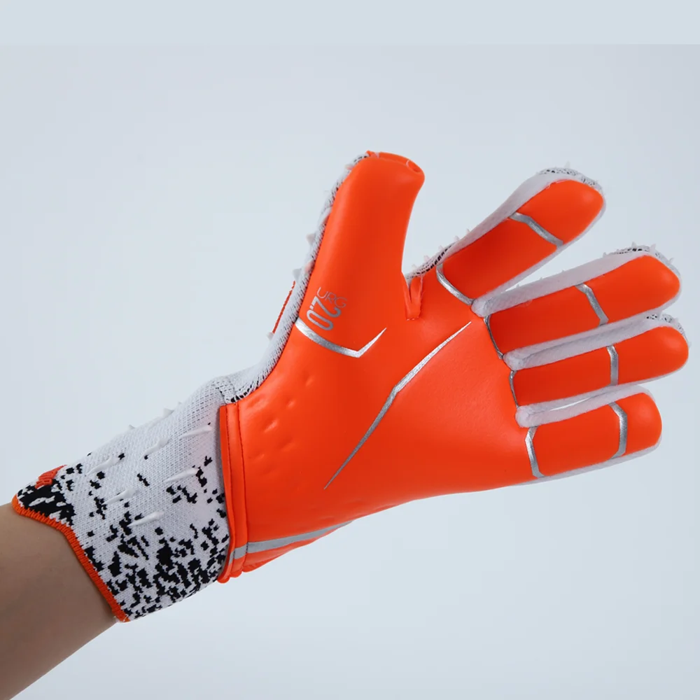 Professional Finger Protective Thick White Soccer Goalie Gloves Football Goalkeeper Gloves