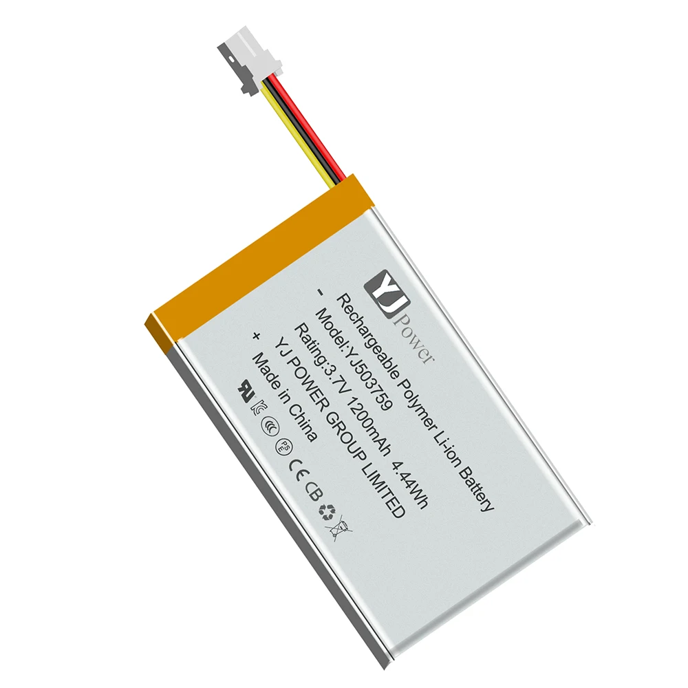 YJ603759 503759 lithium ion polymer battery 603759 with 3.7 1200mAh for electric devices