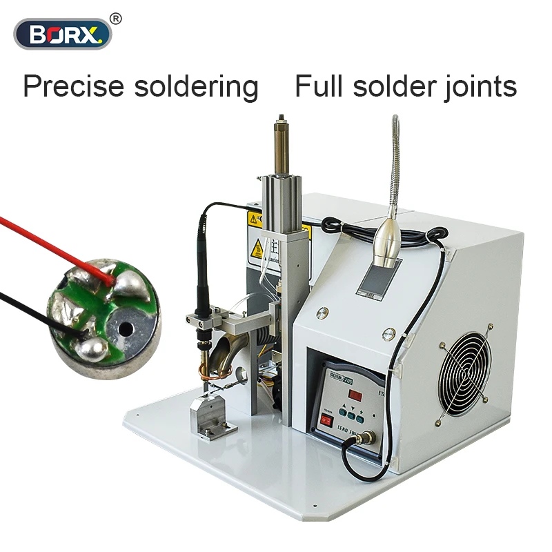 Automatic cleaning full solder joints, multi wire soldering circuit board switch led light sensors aviation plug welding machine