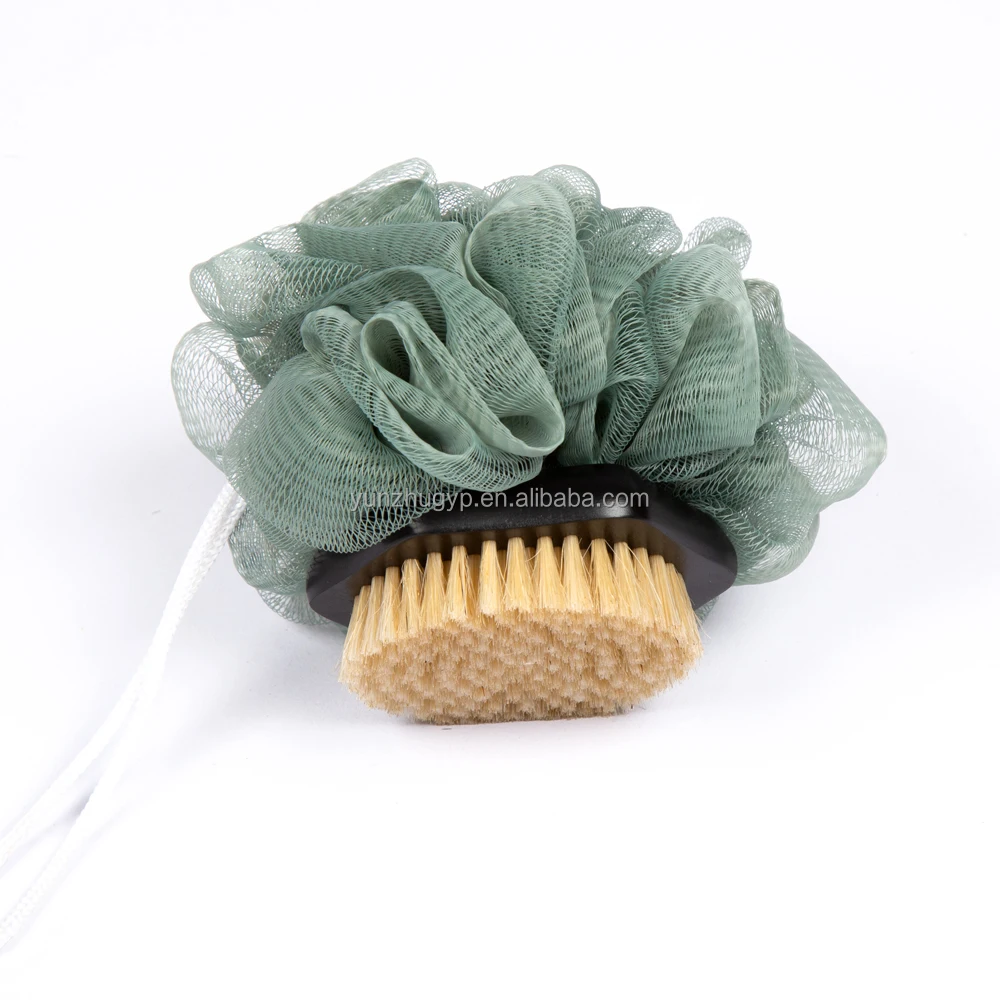 Wooden Body Brushes Dry Exfoliating Silicone Cleaning Massage Shower Body Bath ball bath brush dual purpose brus
