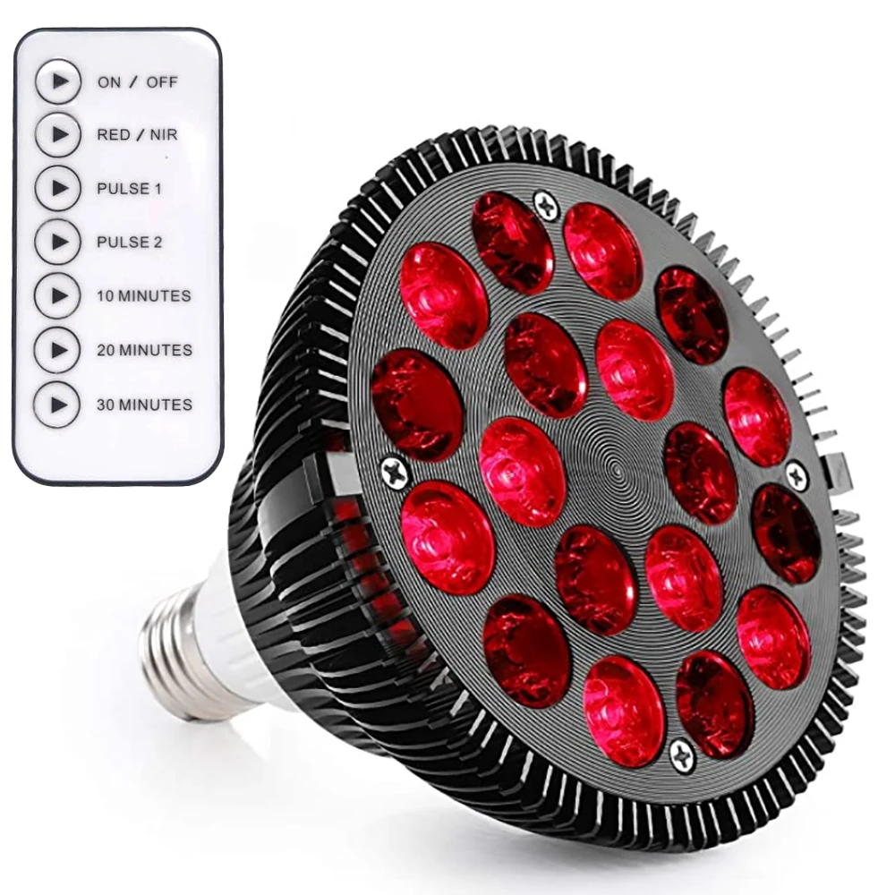 Hot Products Wholesale 54w E27 plug 660nm 850nm Red Infrared Portable red light therapy bulb