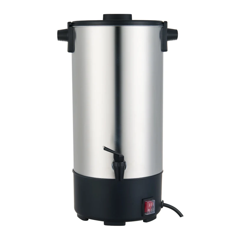6L 40 Cups Electric Commercial Stainless Steel Coffee Urn Coffee Boiler Water Boiler for Drinking with Filter Inside