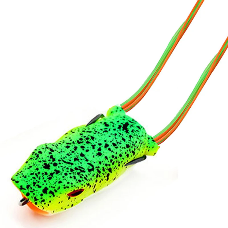 5CM 11g Soft Rotating Frog Tackle Baits Double Hooks Artificial Lures Topwater Popper Propeller Wobbler Fishing Bait