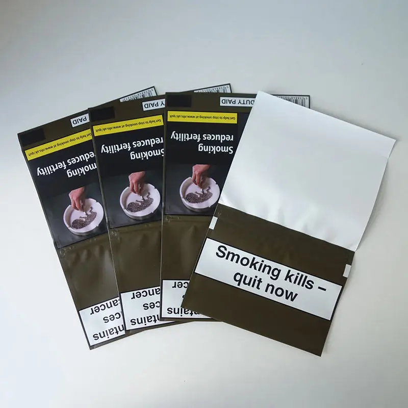 Customized 30g Moisture-Proof Stand up Pouch Zip Lock Rolling Tobacco Packaging for Food and Tobacco Leaf Storage