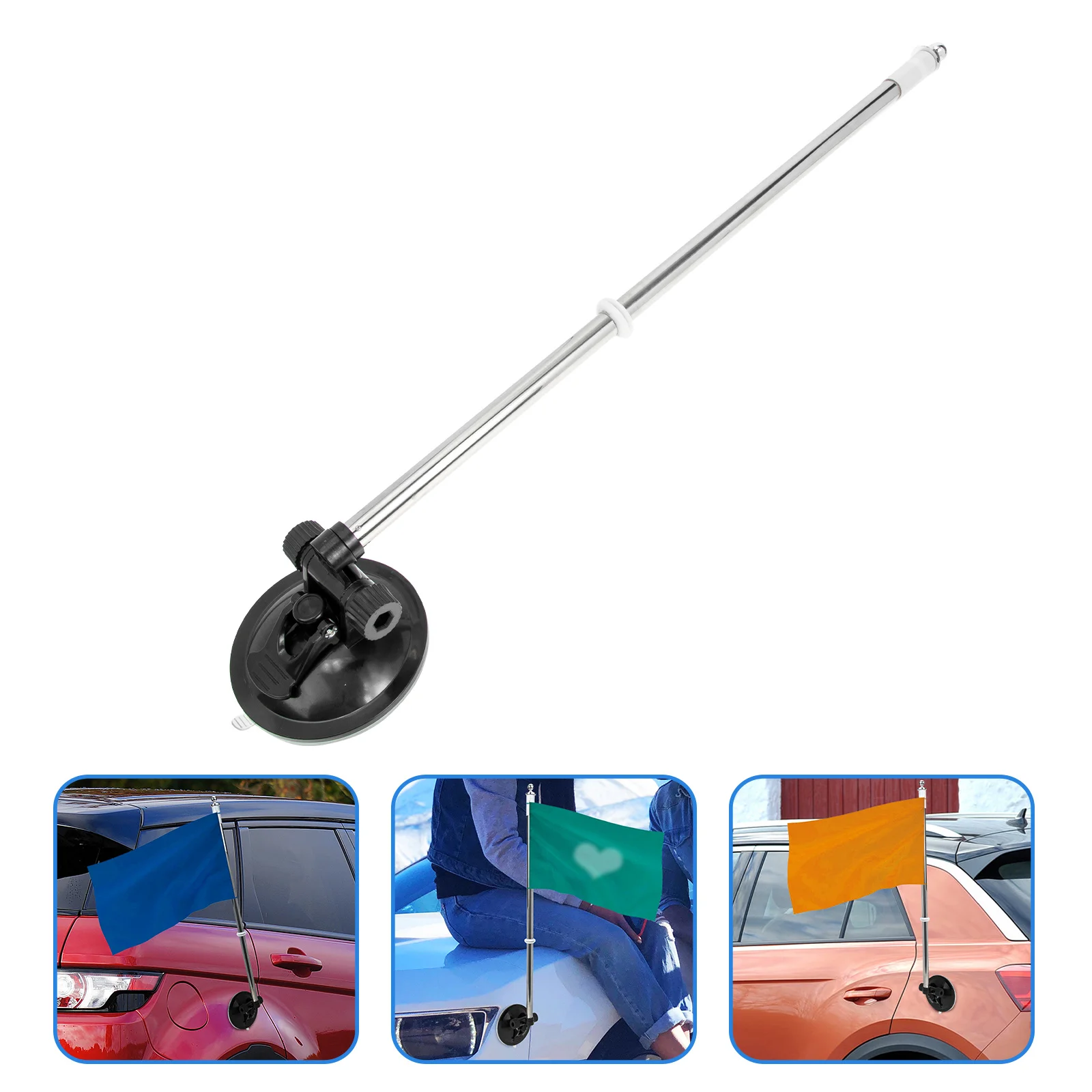 Car Holder Cup Suction Flagpole Mount Window Telescopic Support Bracket Universal Flag poles