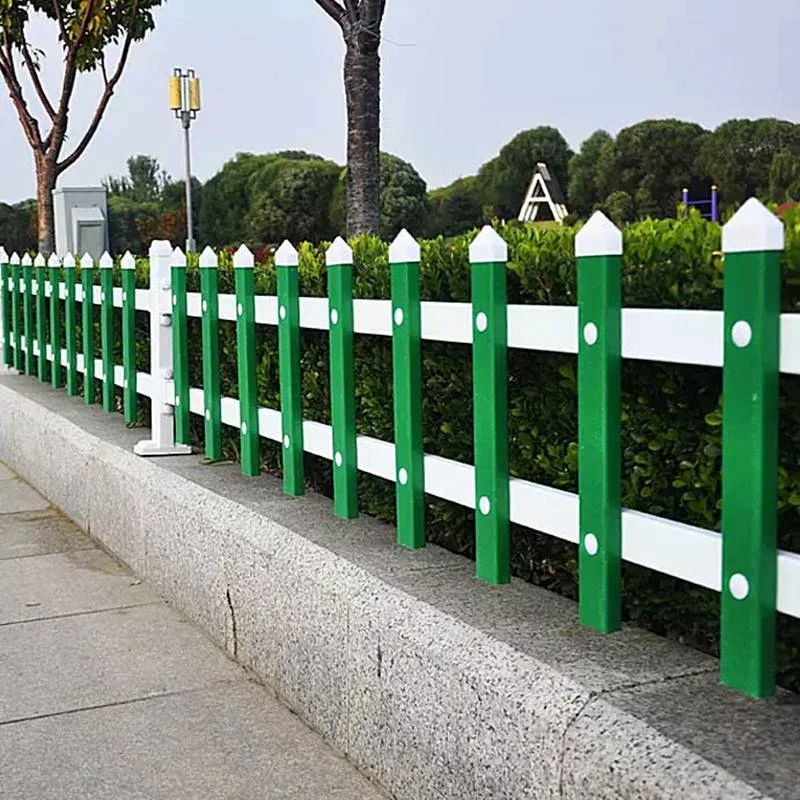 Security PVC Fence Panels with Wood/Metal Frame for Home Farming Yards Featuring Guardrails Trellis Fence Post Caps