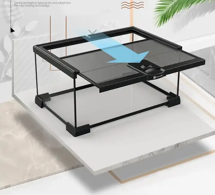 Reptile Glass Terrarium ecological landscape Horned spider guarding palace lizard tortoise glass tank