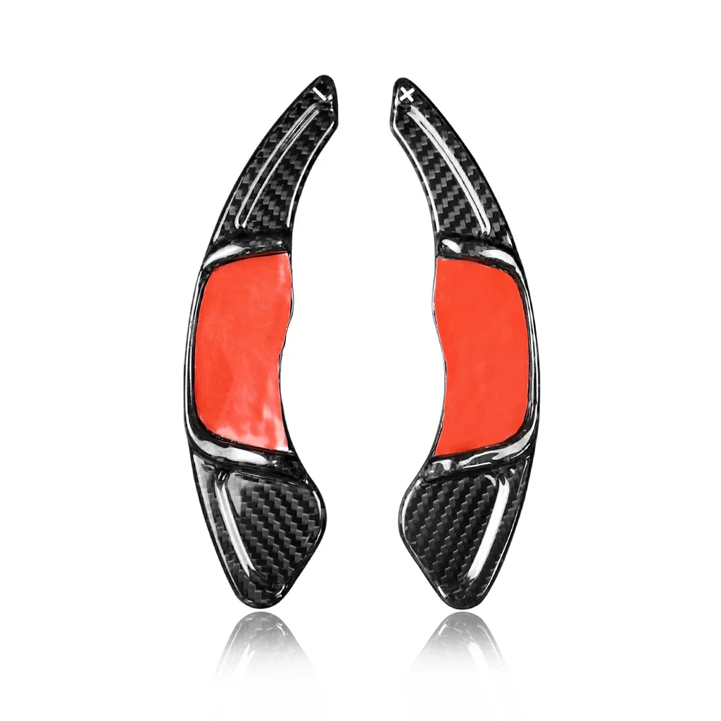 Real Carbon Fiber Paste Style Extended Paddle Shift for VW Golf 7 MK7 R-line GTI Scirocco