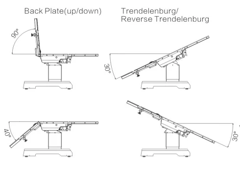 Medical Stainless Steel Medical Electric Operating Surgical Table Der op-tisch