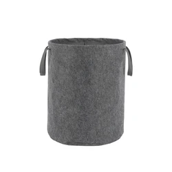 Wholesale bathroom bag toy storage felt fabric washing clothes laundry basket bag cloth basket foldable laundry storage bag