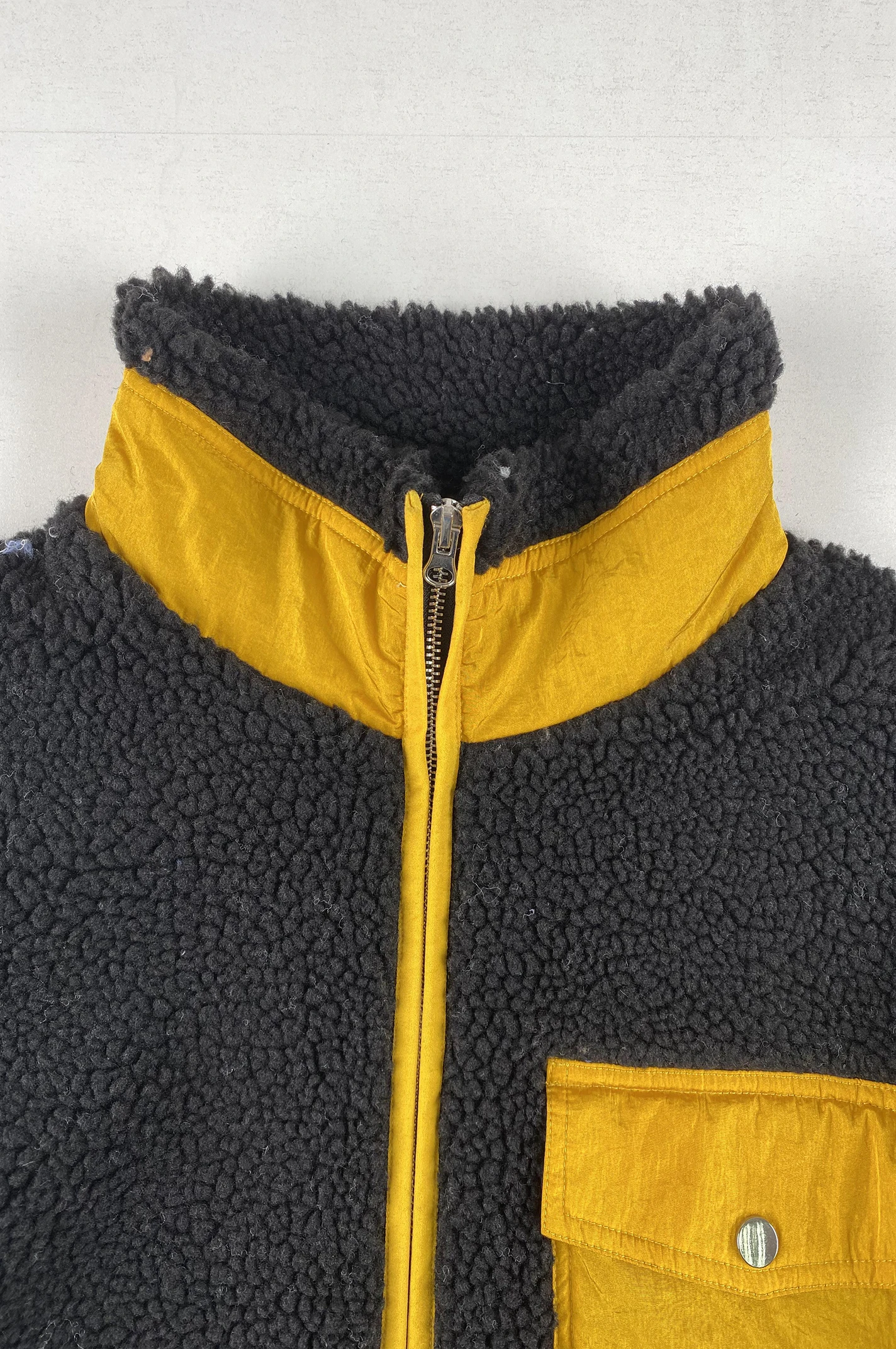 Unisex Winter Fleece Jacket Plaid Pattern Bomber Jacket Zip-up Teddy Style Casual for Men Design Your Own OEM Logo Black Stand