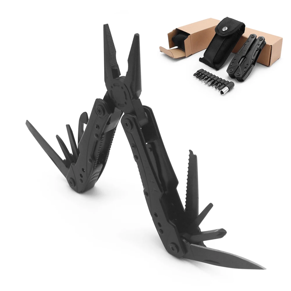 Многоцелевой инструмент многофункциональный нож плоскогубцы с несколькими лезвиями складной Мультитул для кемпинга на открытом воздухе 11 в 1