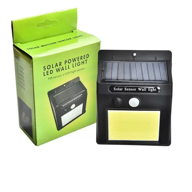 48 LED COB Solar Wall Light PIR Motion Sensor Outdoor Solar Lamp Motion Sensor Path Yard IP65 Waterproof Solar Security Light
