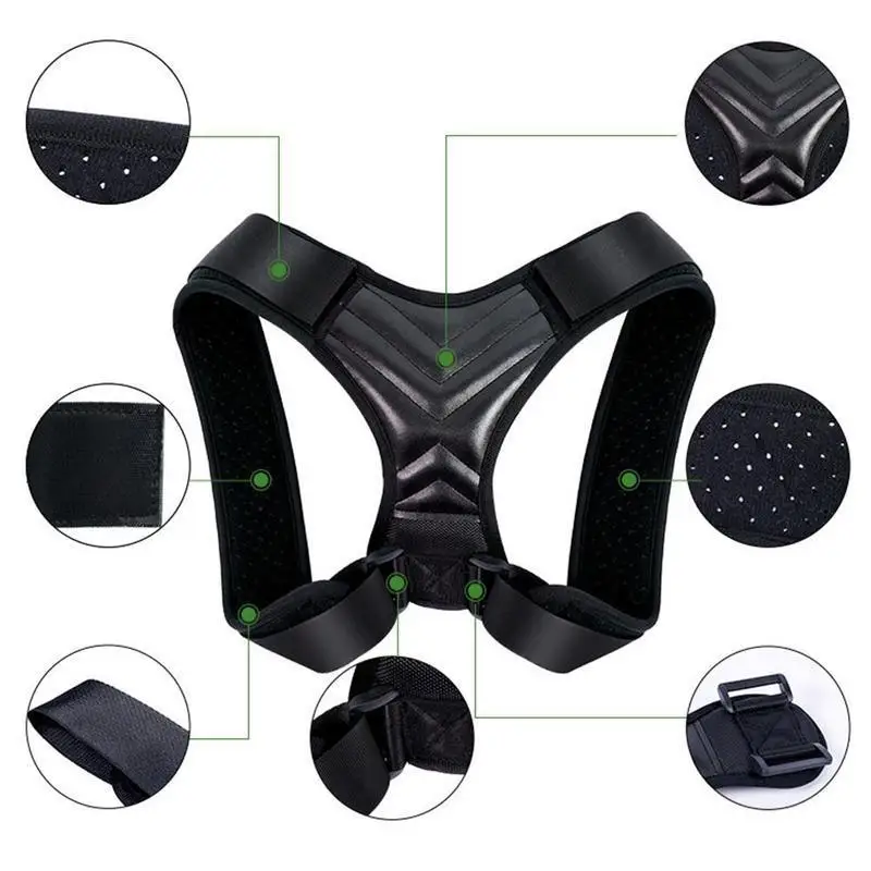 2021 Amazon wholesale back Brace Shoulder Back Corrector Support Belt Back Pain Relief corrector de postur par la espald