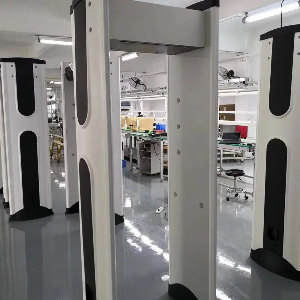 No contact body temperaturescanner walk through door frame metal detector