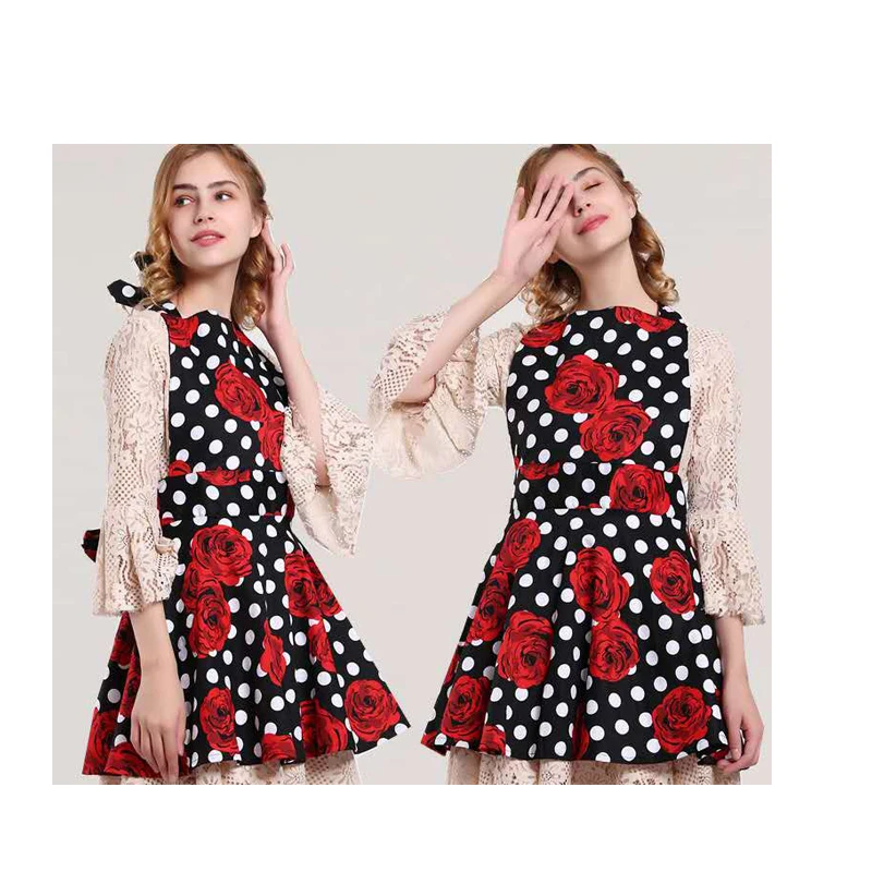 
Comfortable new design custom logo printed apron cotton terry waist kitchen 100%cotton 