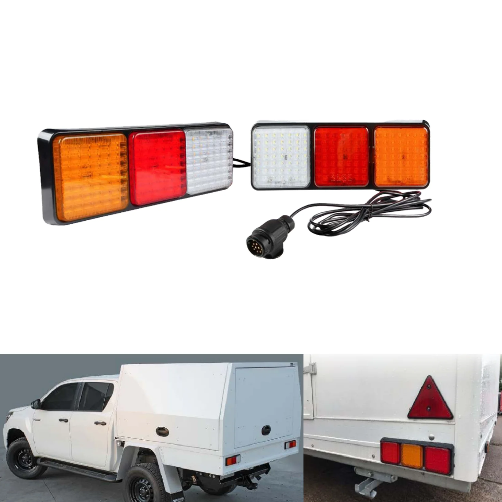12v 24v Aluminum Alloy Tow Truck Trailer Extendable Board Emergency Traffic Warning Led Lights Brake Rear Direction Indicator