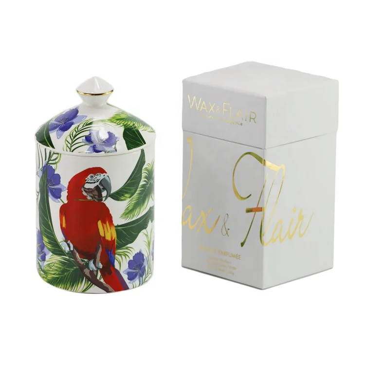 Premium Scented Candle Soy Candle Luxurious Vanilla Aromatherapy Ceramic Jar Strong Scented Candles Gift Boxed Perfect for Gift